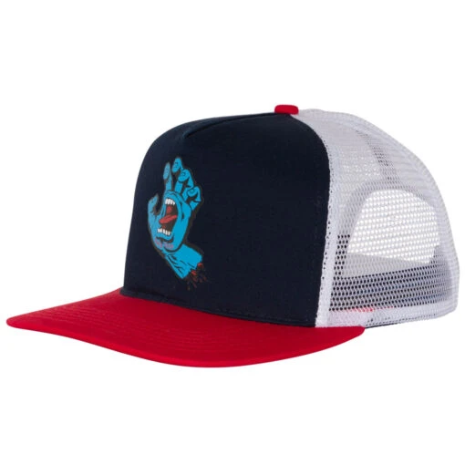 Santa Cruz Screaming Hand Trucker Hat - Navy/White/Red
