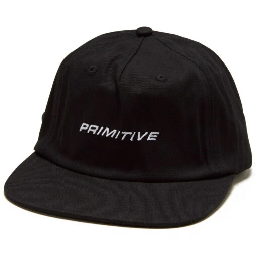 Primitive Euro Slant Unstructured Strapback Hat - Black