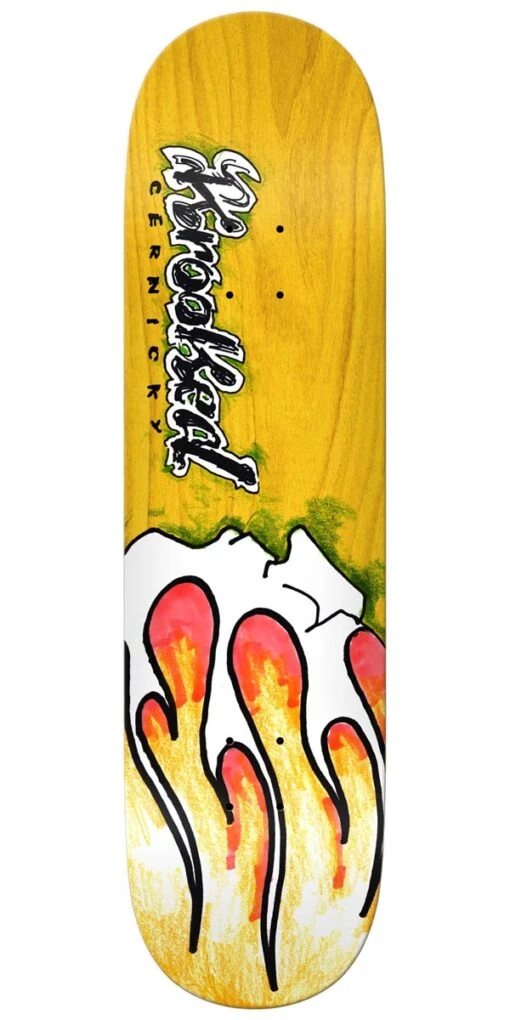 Krooked Cernicky Gastown Skateboard Deck - Yellow - 8.62"